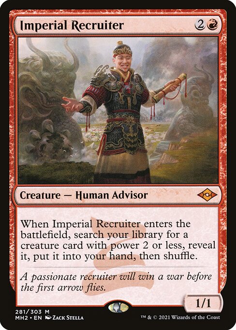 Imperial Recruiter, Modern Horizons 2, Red, Mythic, , Creature, Human Advisor, Non-Foil, NM