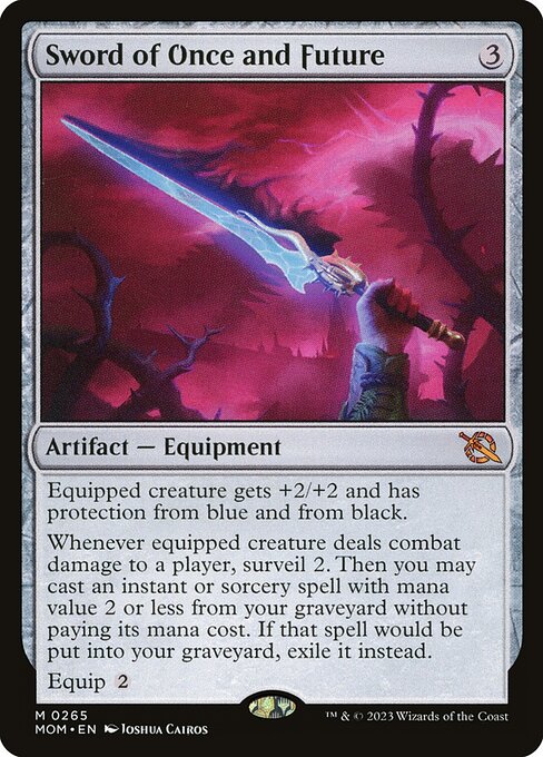 Sword of Once and Future, March of the Machine, Colorless, Mythic, , Artifact, Equipment, Non-Foil, NM