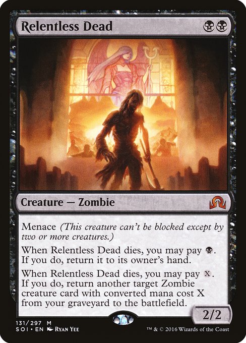 Relentless Dead, Shadows over Innistrad, Black, Mythic, , Creature, Zombie, Non-Foil, NM