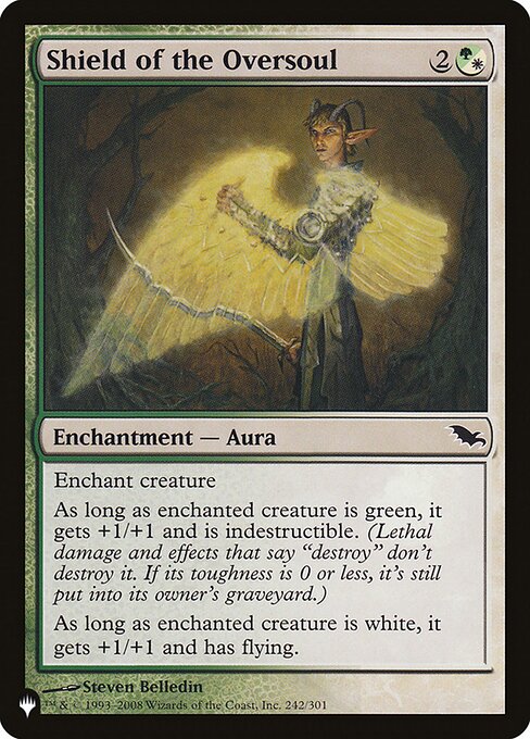 Shield of the Oversoul, The List, Multicolor, Common, Selesnya, Enchantment, Aura, Non-Foil, NM