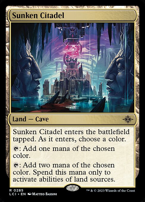 Sunken Citadel, The Lost Caverns of Ixalan, Colorless, Rare, , Land, Cave, Non-Foil, NM