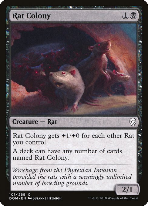 Rat Colony, Dominaria, Black, Common, , Creature, Rat, Non-Foil, NM