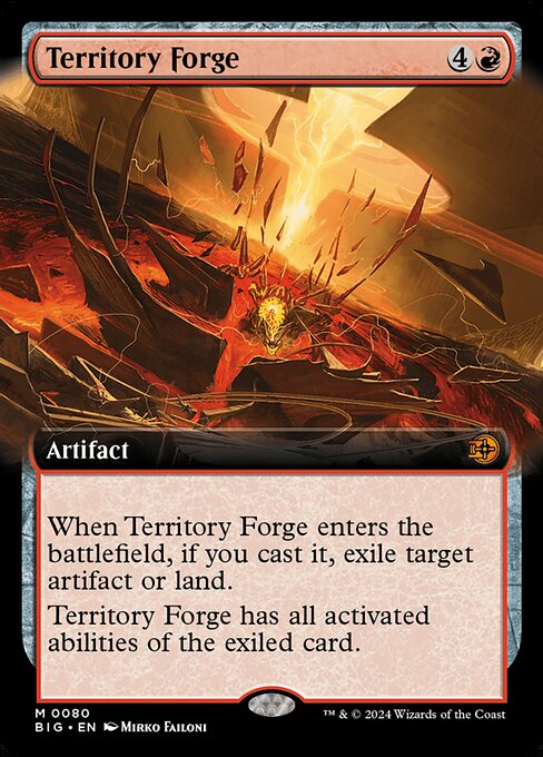 Territory Forge, The Big Score Extended Art, Red, Mythic, , Artifact, Foil, NM