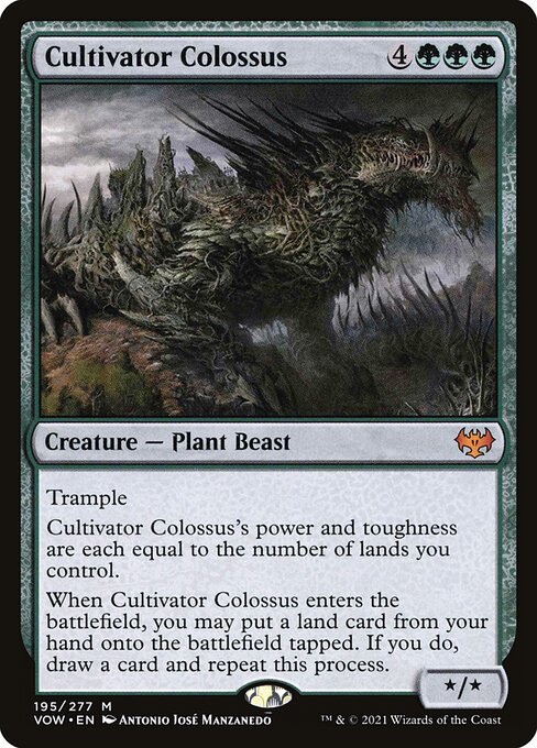 Cultivator Colossus, Innistrad: Crimson Vow, Green, Mythic, , Creature, Plant Beast, Non-Foil, NM