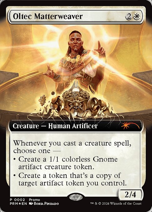 Oltec Matterweaver, Wizards Play Network 2024, White, Mythic, , Creature, Human Artificer, Foil, NM