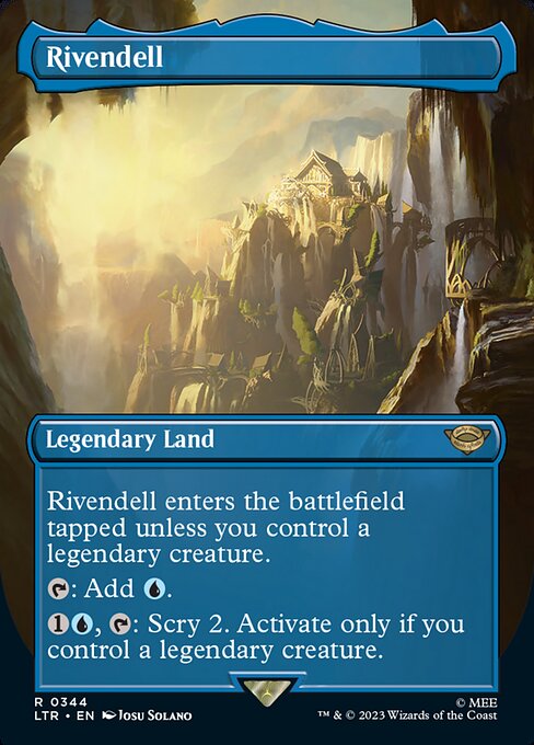 Rivendell, The Lord of the Rings Borderless, Colorless, Rare, , Legendary Land, Non-Foil, NM