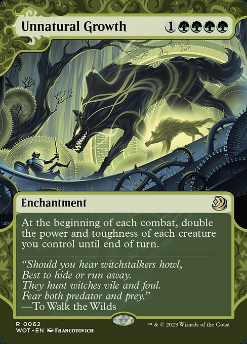 Unnatural Growth, Wilds of Eldraine: Enchanting Tales, Green, Rare, , Enchantment, Non-Foil, NM