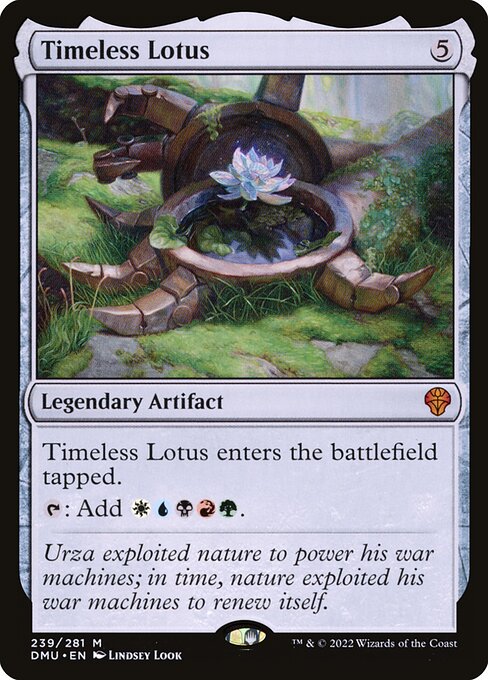 Timeless Lotus, Dominaria United, Colorless, Mythic, 5 Color, Legendary Artifact, Foil, NM
