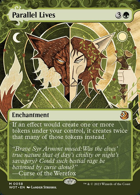 Parallel Lives, Wilds of Eldraine: Enchanting Tales #58, Green, Mythic, , Enchantment, Non-Foil, NM