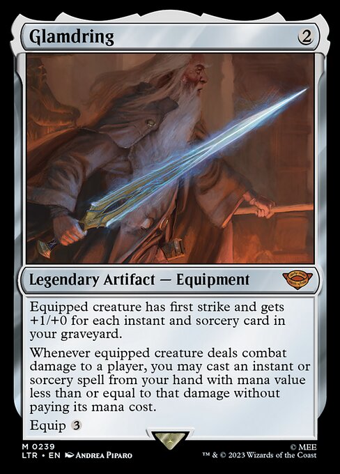 Glamdring, The Lord of the Rings, Colorless, Mythic, , Legendary Artifact, Equipment, Non-Foil, NM