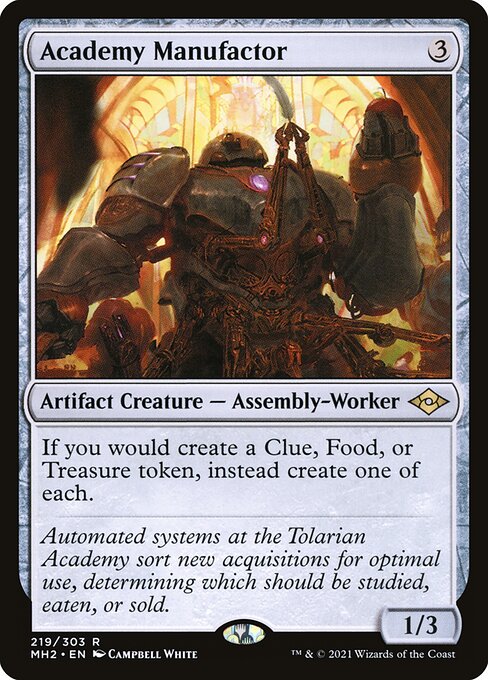 Academy Manufactor, Modern Horizons 2, Colorless, Rare, , Artifact Creature, Assembly-Worker, Foil, NM
