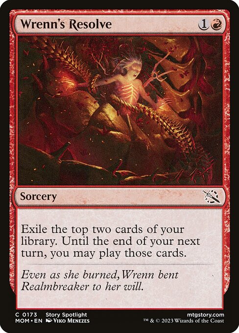 Wrenn's Resolve, March of the Machine, Red, Common, , Sorcery, Non-Foil, NM