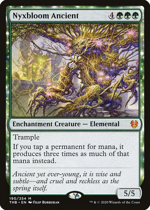 Nyxbloom Ancient, Theros Beyond Death, Green, Mythic, , Enchantment Creature, Elemental, Non-Foil, NM