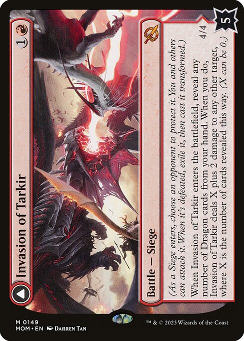 Invasion of Tarkir // Defiant Thundermaw, March of the Machine, Red, Mythic, , Battle, Siege // Creature, Dragon, Foil, NM