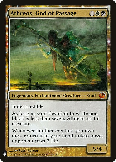 Athreos, God of Passage, The List, Multicolor, Mythic, Orzhov, Legendary Enchantment Creature, God, Non-Foil, NM