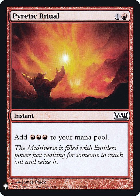 Pyretic Ritual, The List, Red, Common, , Instant, Foil, NM