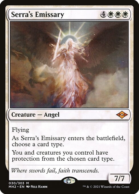 Serra's Emissary, Modern Horizons 2, White, Mythic, , Creature, Angel, Non-Foil, NM