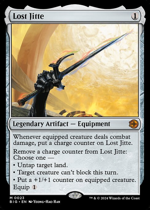 Lost Jitte, The Big Score, Colorless, Mythic, , Legendary Artifact, Equipment, Foil, NM