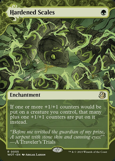 Hardened Scales, Wilds of Eldraine: Enchanting Tales, Green, Rare, , Enchantment, Non-Foil, NM