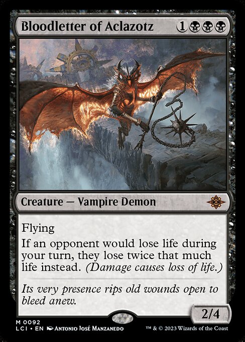 Bloodletter of Aclazotz, The Lost Caverns of Ixalan, Black, Mythic, , Creature, Vampire Demon, Non-Foil, NM