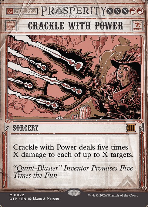 Crackle with Power, Breaking News Prosperity Showcase, Red, Mythic, , Sorcery, Non-Foil, NM