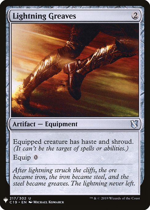 Lightning Greaves, The List, Colorless, Uncommon, , Artifact, Equipment, Non-Foil, NM