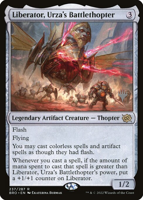 Liberator, Urza's Battlethopter, The Brothers' War Promos, Colorless, Rare, , Legendary Artifact Creature, Thopter, Non-Foil, NM