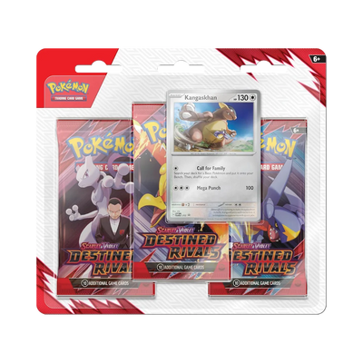 Pokèmon - Scarlet & Violet: Destined Rivals Blister Pack (3 Packs & Kangaskhan Promo)