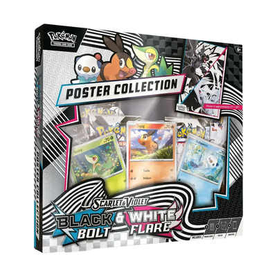 Pokèmon - Scarlet & Violet: Black Bolt & White Flare Poster Collection (4 Packs, 3 Promos & Poster)