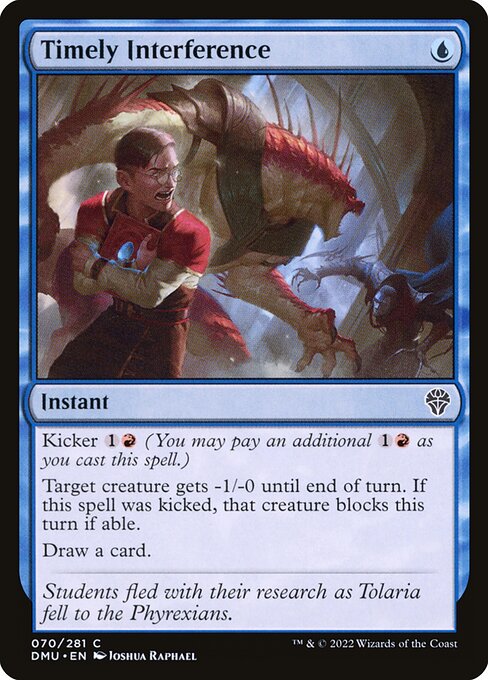 Timely Interference, Dominaria United, Blue, Common, Izzet, Instant, Foil, NM