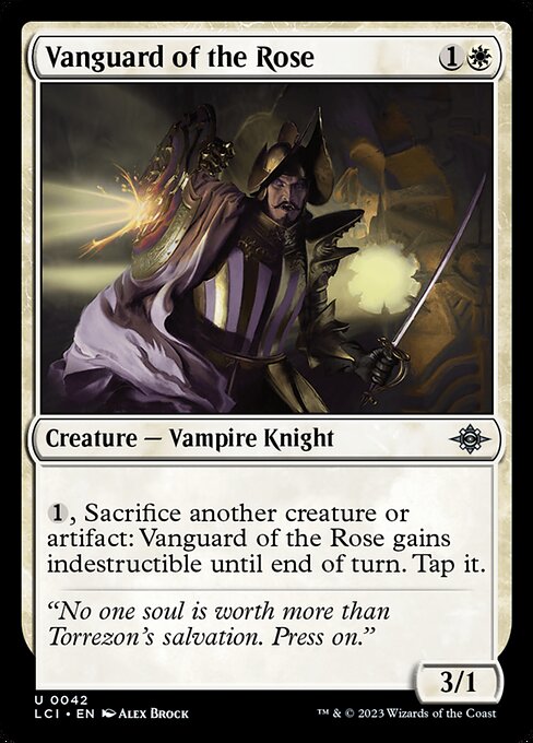 Vanguard of the Rose, The Lost Caverns of Ixalan, White, Uncommon, , Creature, Vampire Knight, Non-Foil, NM