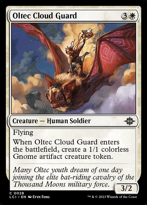 Oltec Cloud Guard, The Lost Caverns of Ixalan, White, Common, , Creature, Human Soldier, Non-Foil, NM