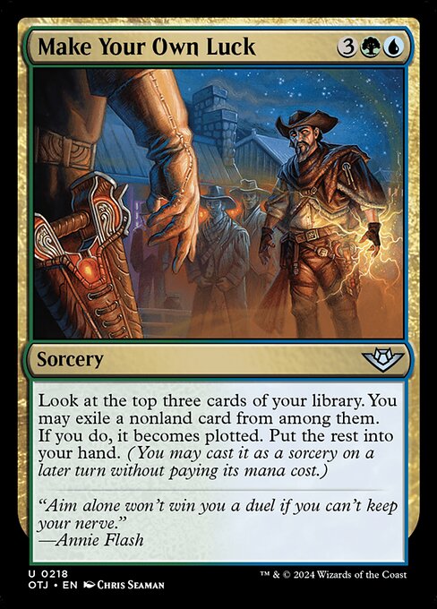 Make Your Own Luck, Outlaws of Thunder Junction, Multicolor, Uncommon, Simic, Sorcery, Non-Foil, NM