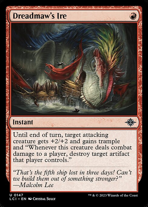 Dreadmaw's Ire, The Lost Caverns of Ixalan, Red, Uncommon, , Instant, Non-Foil, NM