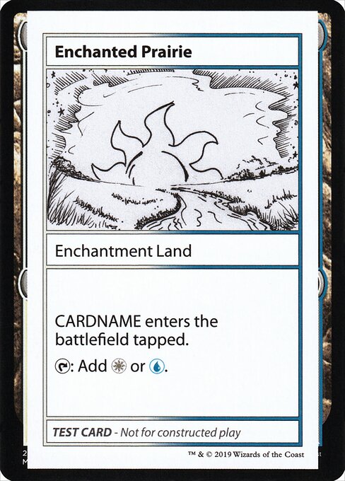 Enchanted Prairie, Mystery Booster Playtest Cards 2021, Colorless, Rare, Azorius, Enchantment Land, Non-Foil, NM