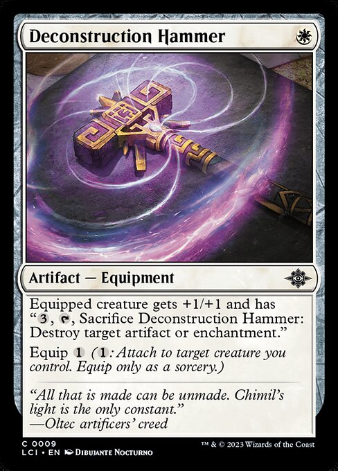 Deconstruction Hammer, The Lost Caverns of Ixalan, White, Common, , Artifact, Equipment, Non-Foil, NM