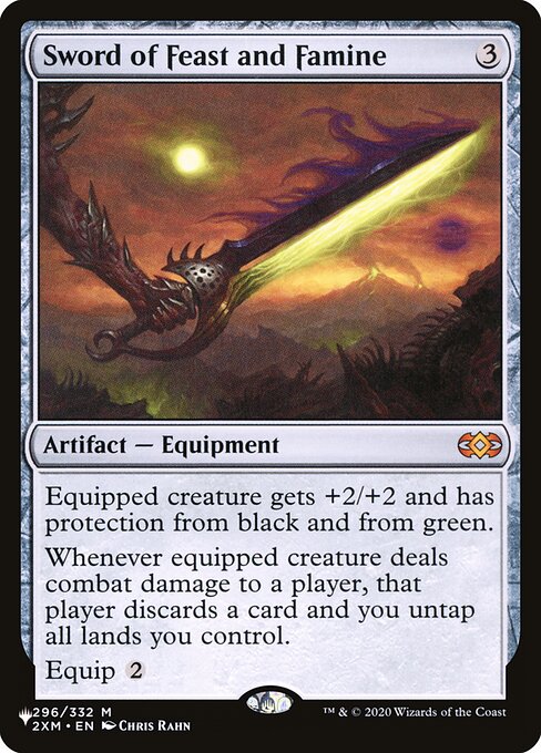 Sword of Feast and Famine, The List, Colorless, Mythic, , Artifact, Equipment, Non-Foil, NM