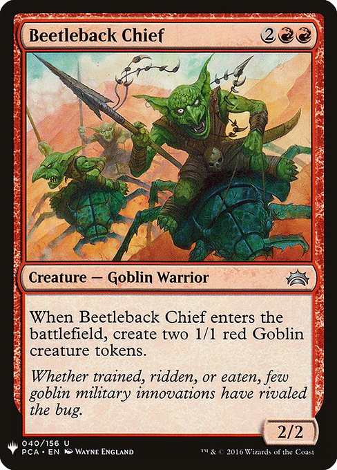 Beetleback Chief, The List, Red, Uncommon, , Creature, Goblin Warrior, Non-Foil, NM