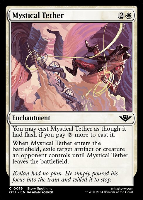Mystical Tether, Outlaws of Thunder Junction, White, Common, , Enchantment, Foil, NM