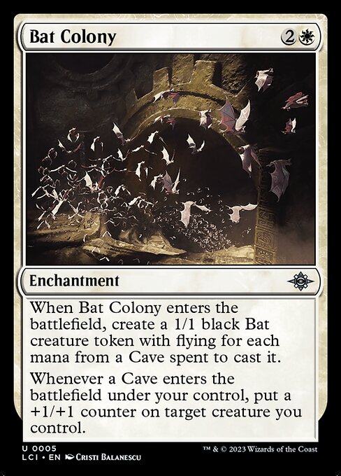 Bat Colony, The Lost Caverns of Ixalan, White, Uncommon, , Enchantment, Non-Foil, NM
