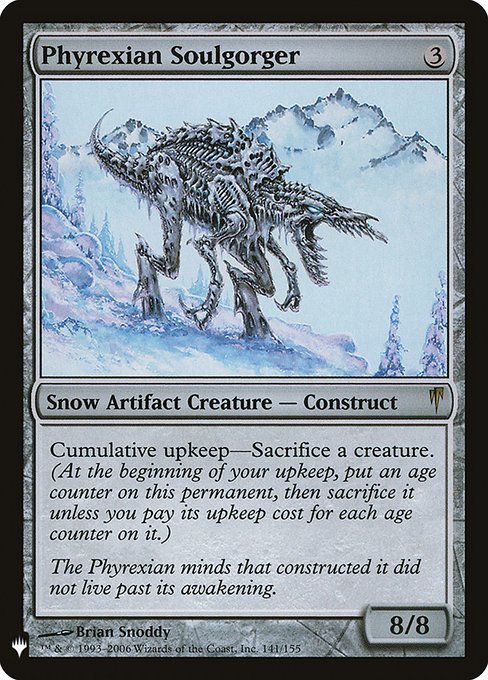 Phyrexian Soulgorger, The List, Colorless, Rare, , Snow Artifact Creature, Phyrexian Construct, Non-Foil, NM