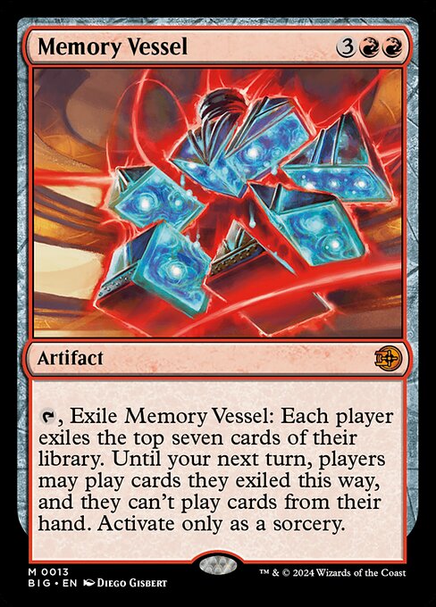 Memory Vessel, The Big Score, Red, Mythic, , Artifact, Non-Foil, NM