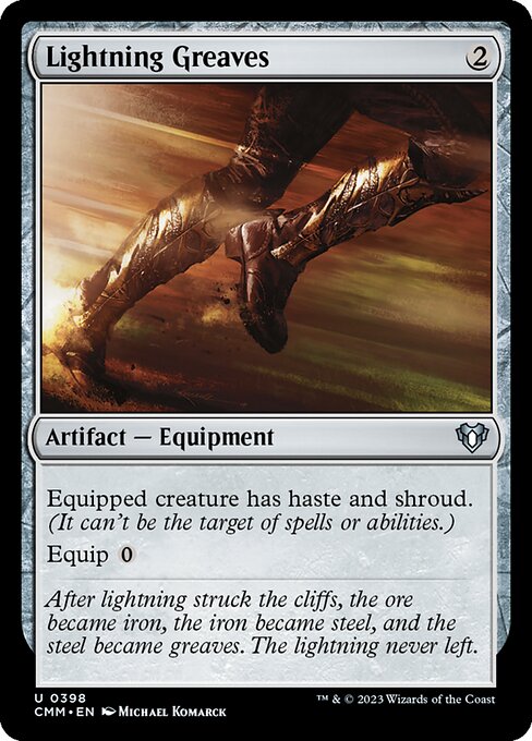 Lightning Greaves, Commander Masters, Colorless, Uncommon, , Artifact, Equipment, Non-Foil, NM