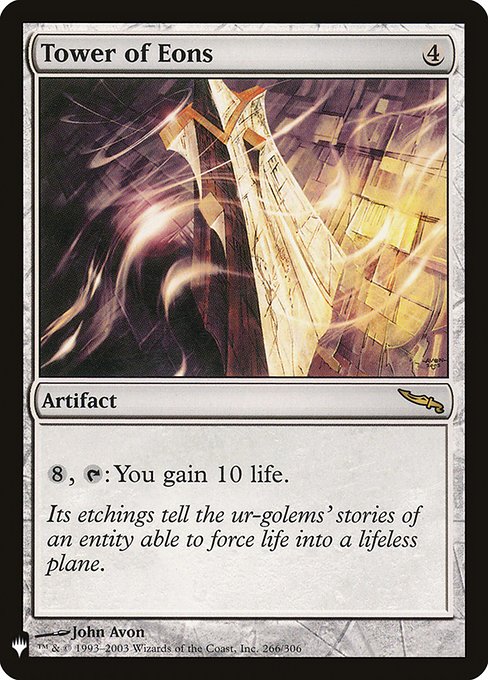 Tower of Eons, The List, Colorless, Rare, , Artifact, Non-Foil, NM