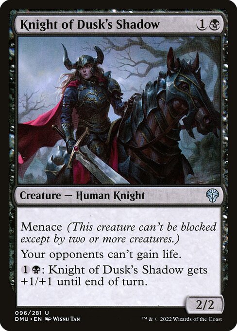 Knight of Dusk's Shadow, Dominaria United, Black, Uncommon, , Creature, Human Knight, Foil, NM