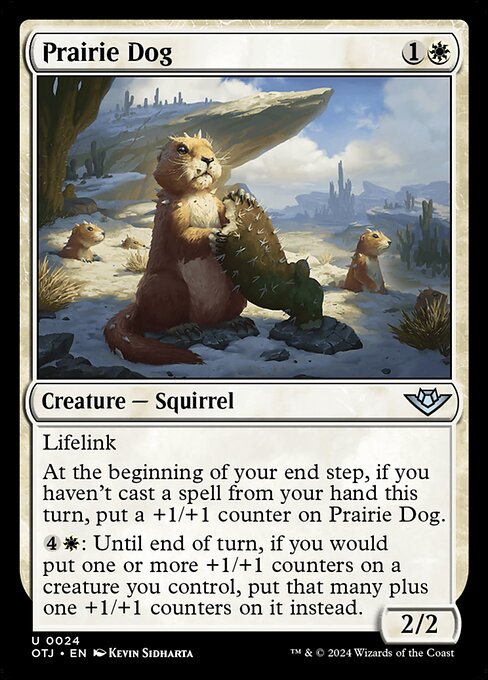 Prairie Dog, Outlaws of Thunder Junction, White, Uncommon, , Creature, Squirrel, Non-Foil, NM