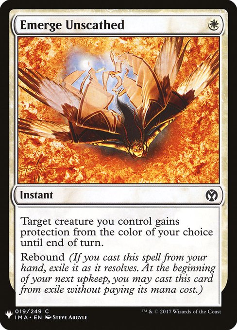 Emerge Unscathed, The List, White, Common, , Instant, Non-Foil, NM