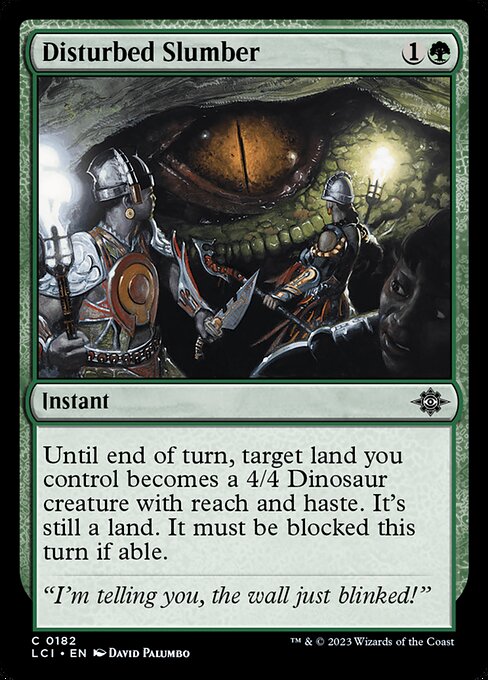 Disturbed Slumber, The Lost Caverns of Ixalan, Green, Common, , Instant, Foil, NM