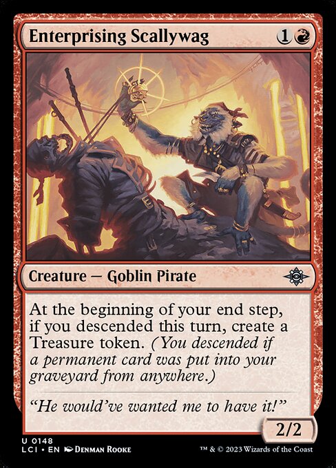 Enterprising Scallywag, The Lost Caverns of Ixalan, Red, Uncommon, , Creature, Goblin Pirate, Foil, NM
