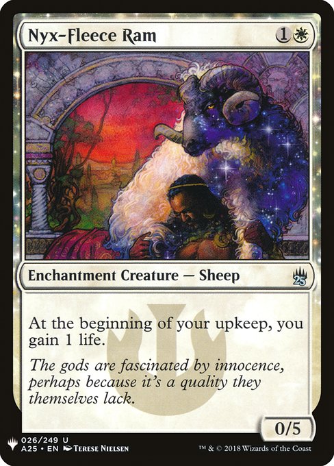Nyx-Fleece Ram, The List, White, Uncommon, , Enchantment Creature, Sheep, Non-Foil, NM
